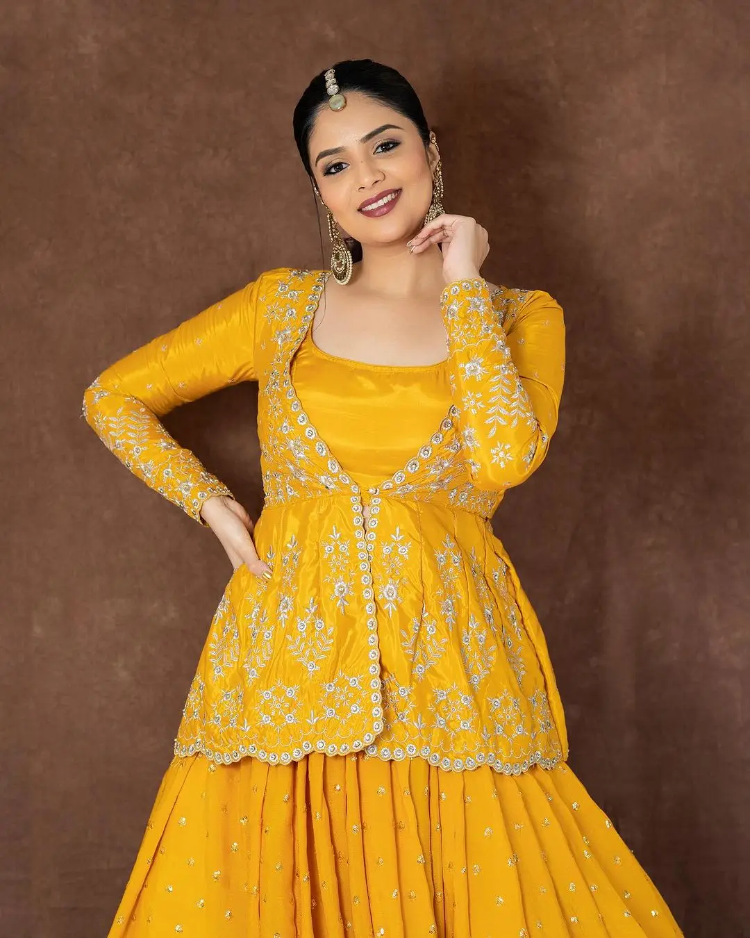 ETV Actress Sreemukhi in Yellow Gown